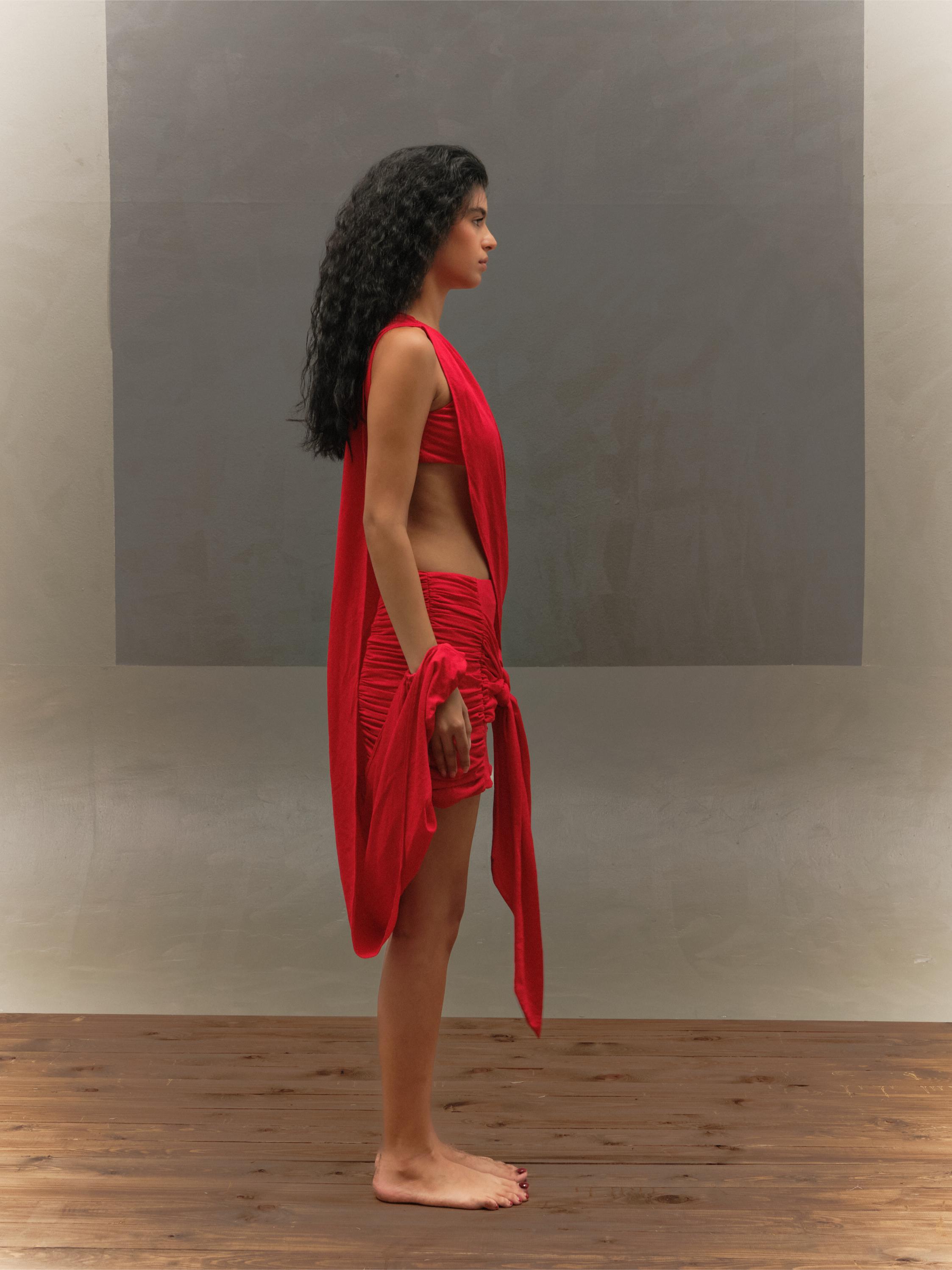 YA GHAZAL Skirt - Red