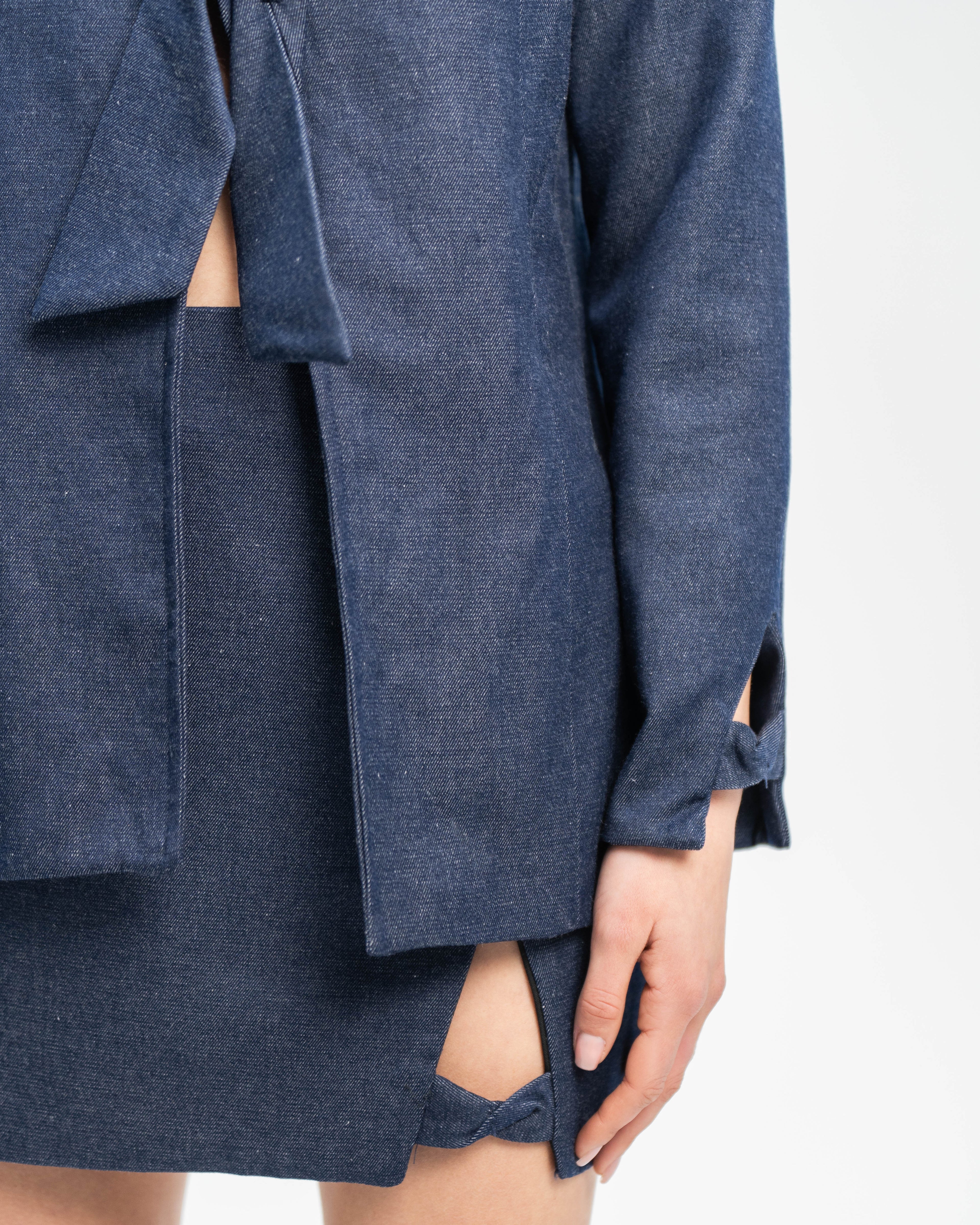 Aera Skirt in Ivory Wool Fleece