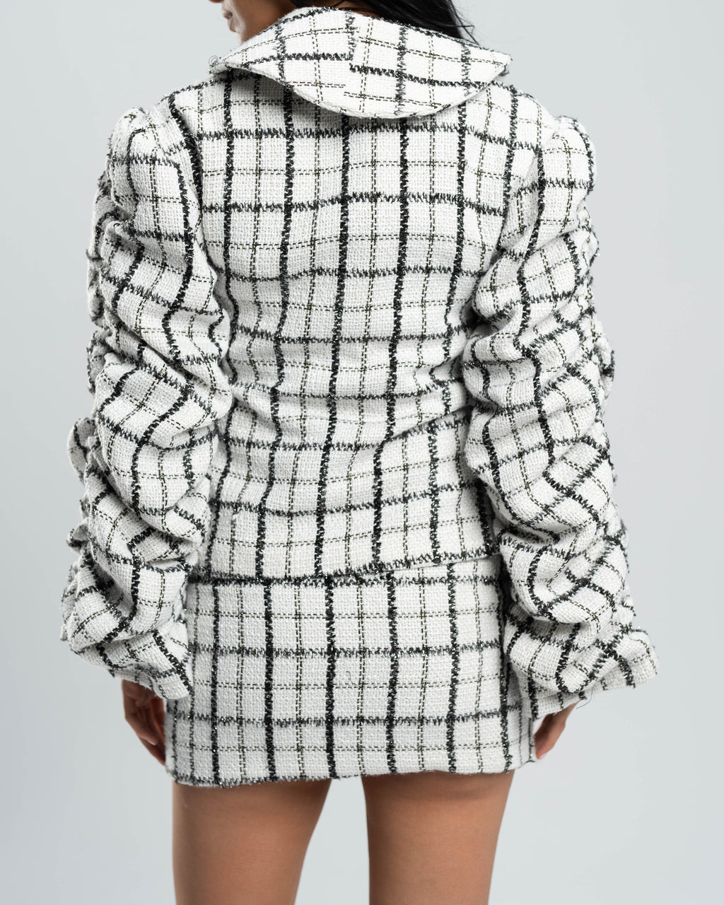 Crest Jacket in Ivory Check Tweed