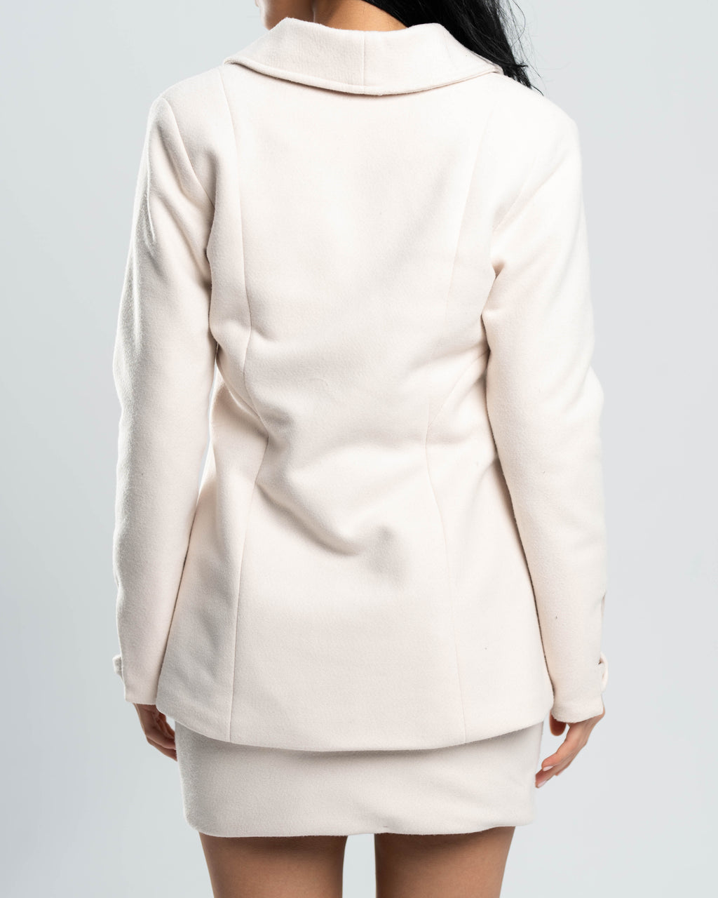 Aera Jacket in Ivory Wool Fleece