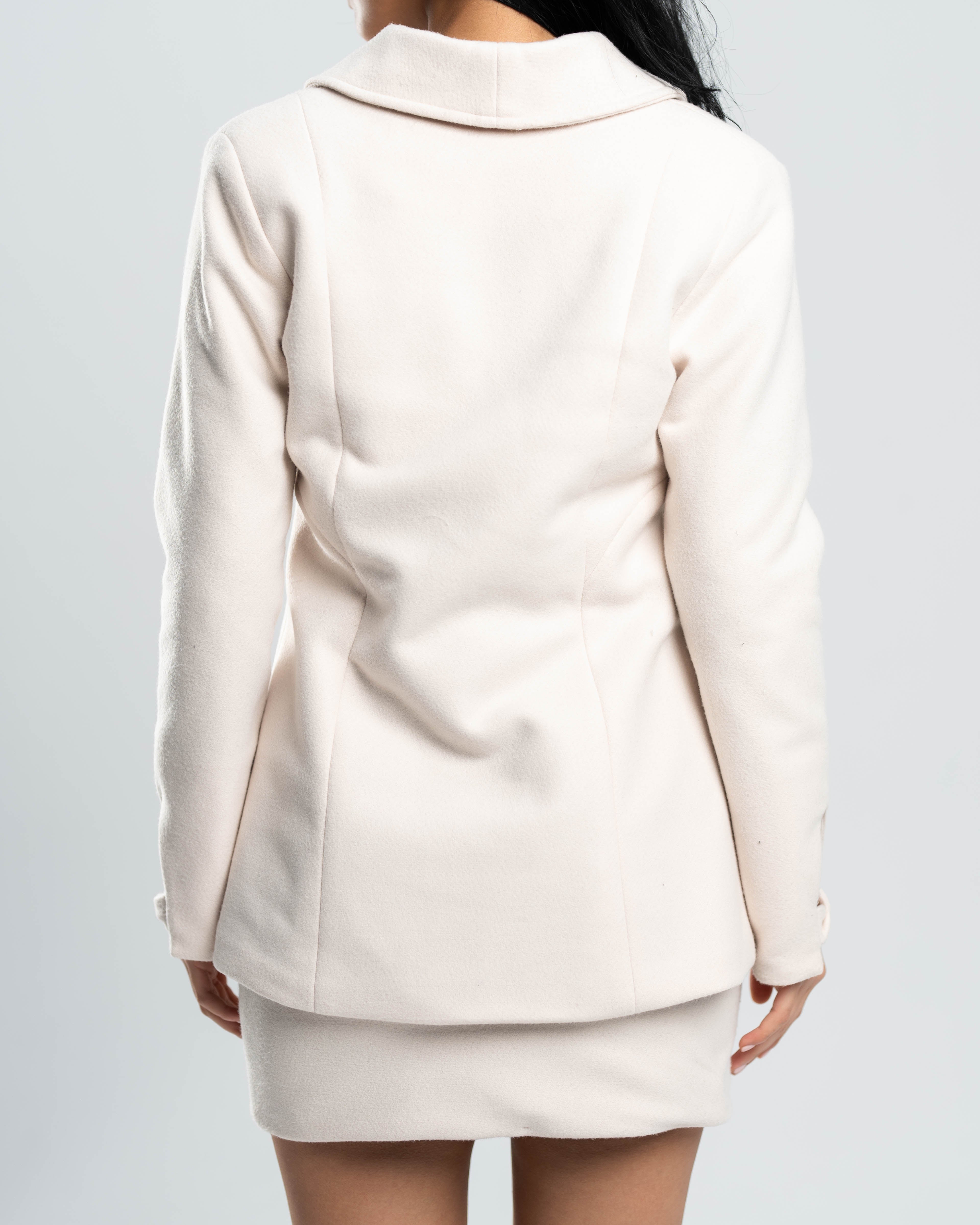 Aera Jacket in Ivory Wool Fleece