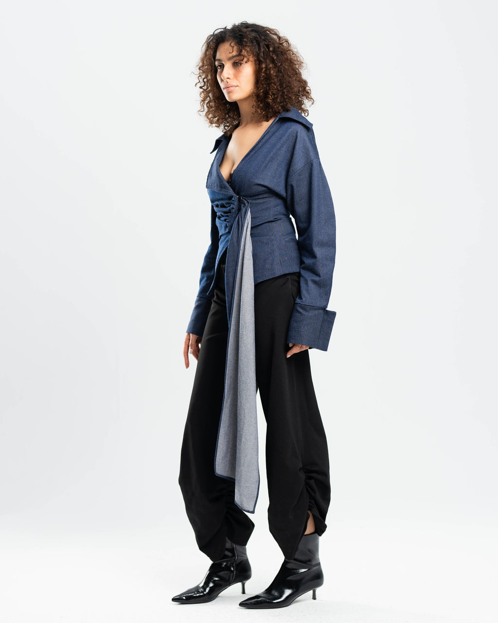 Lennox Top in Raw Denim