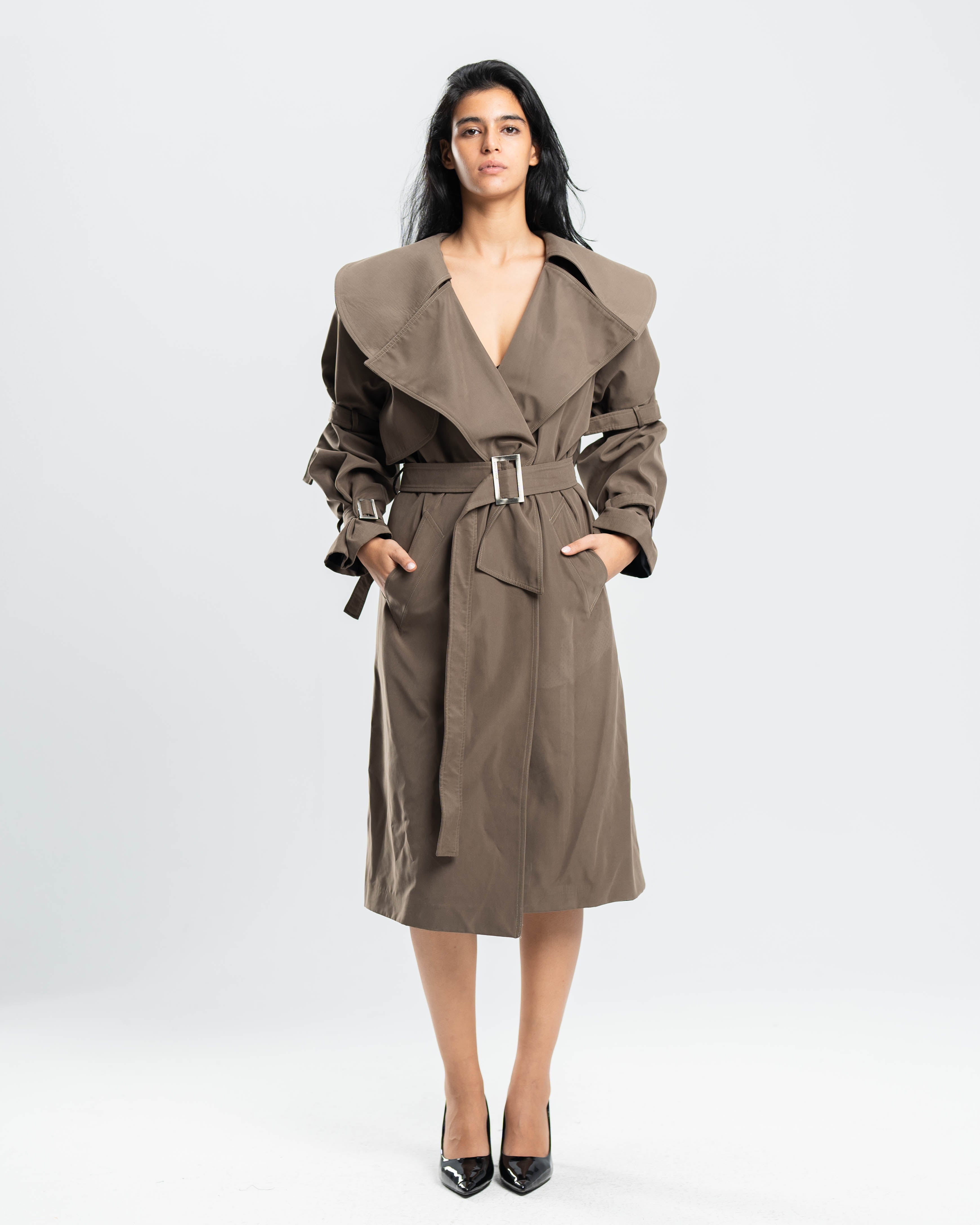 Trench in Structured Cotton Twill