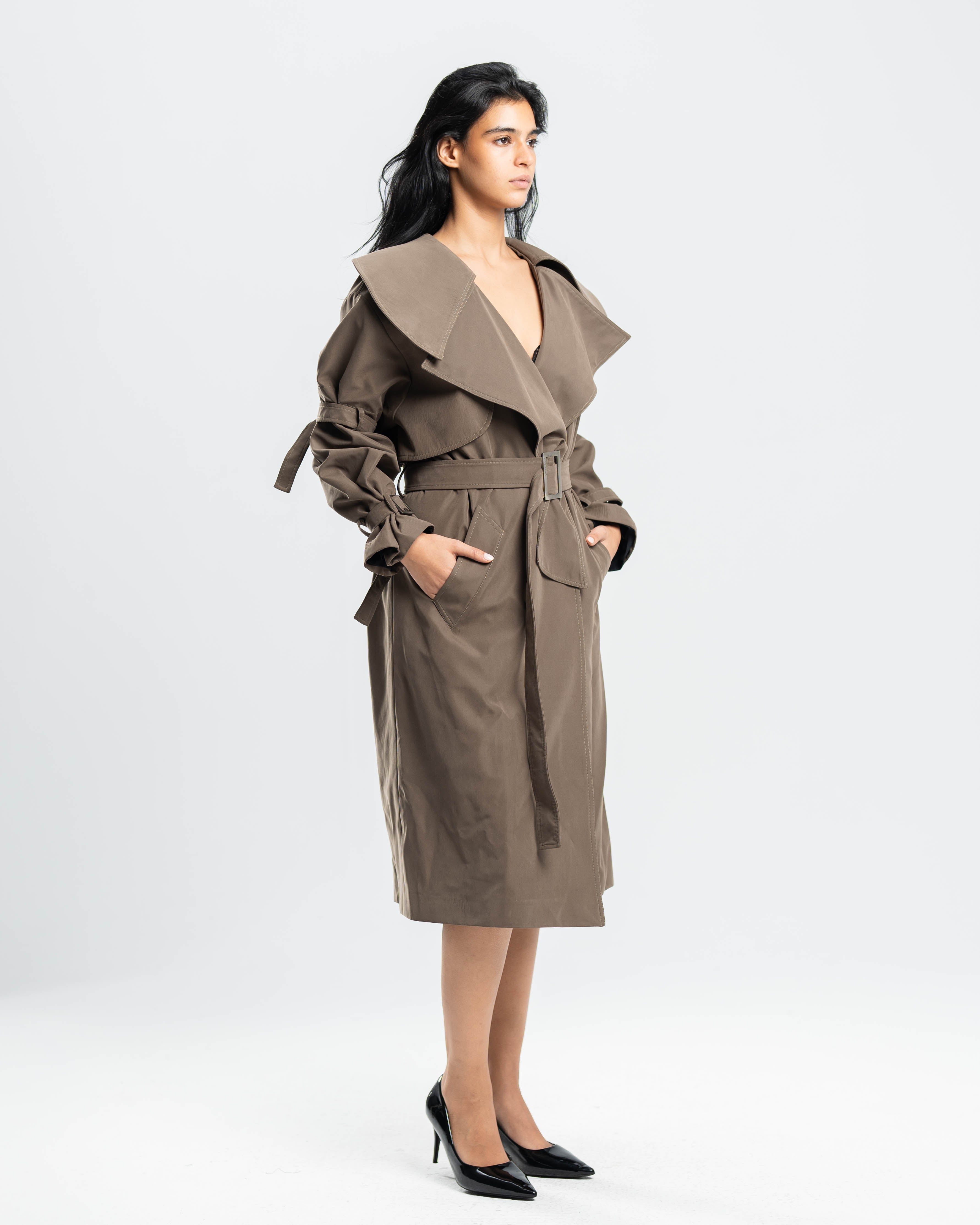 Trench in Structured Cotton Twill