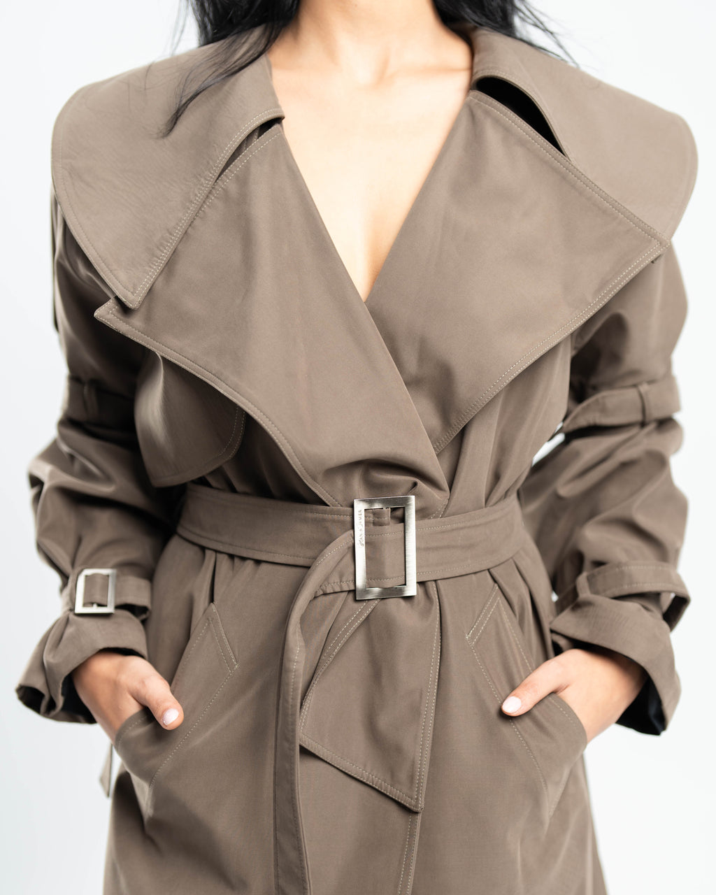 Trench in Structured Cotton Twill
