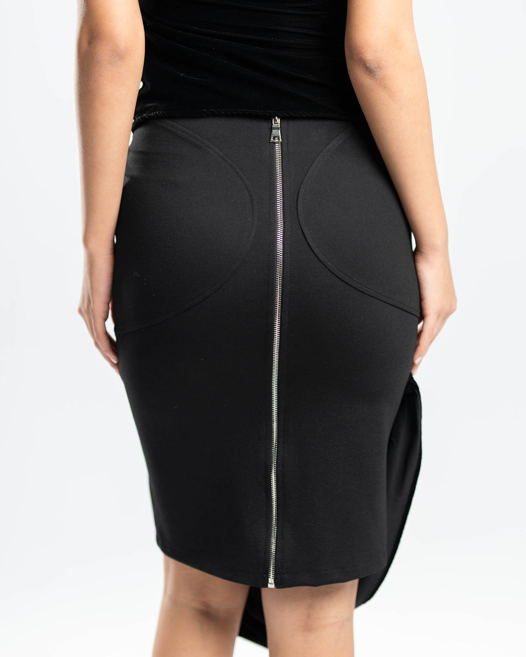 Lira Velvet Drape Skirt