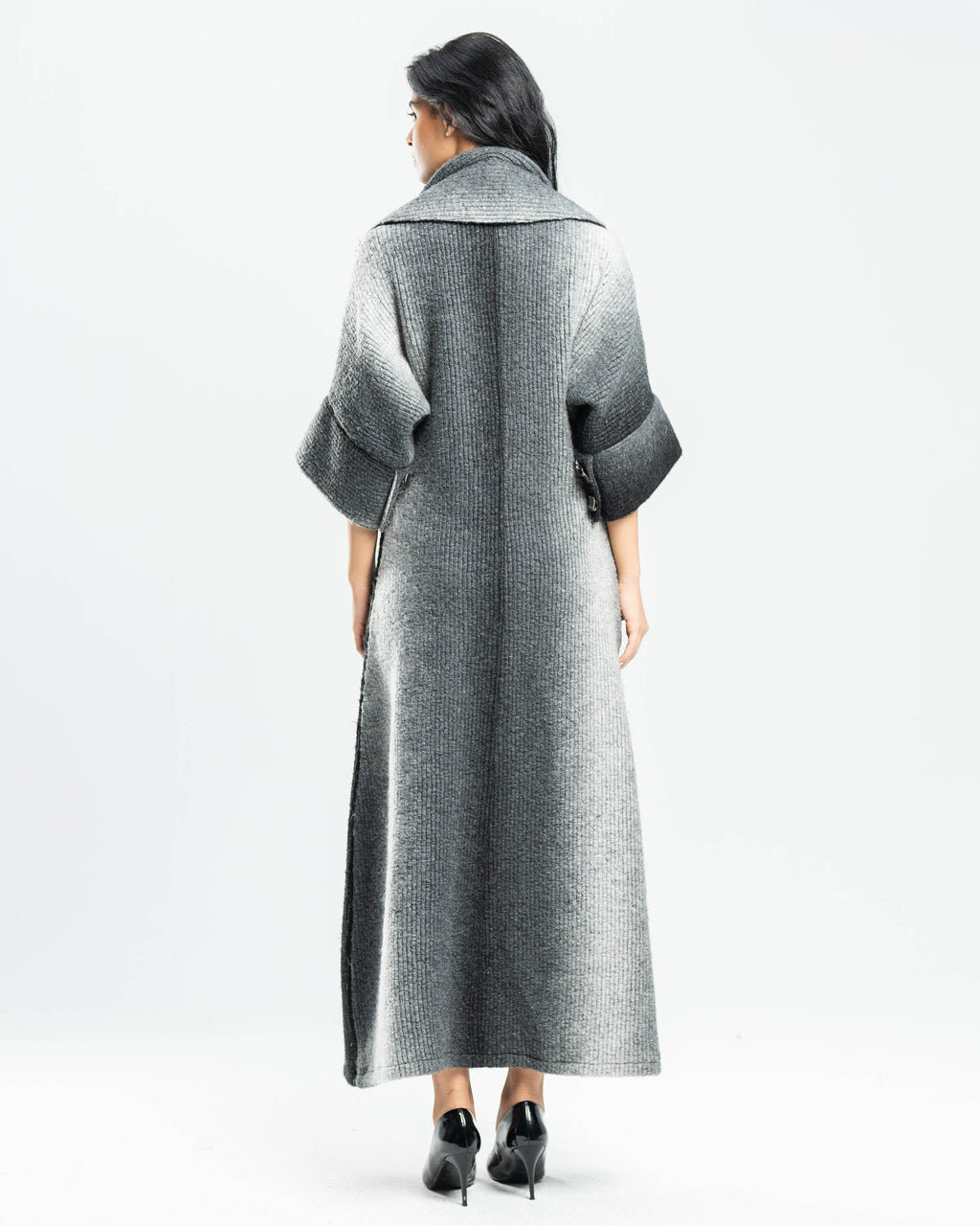 Gradient Maxi Knit Coat