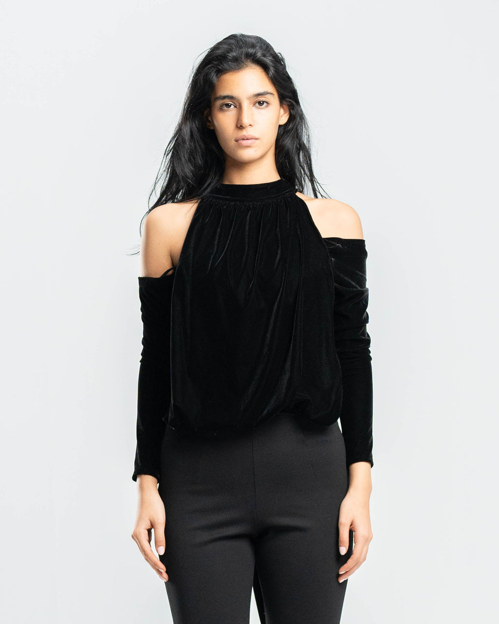 Velvet Cut-Out Top