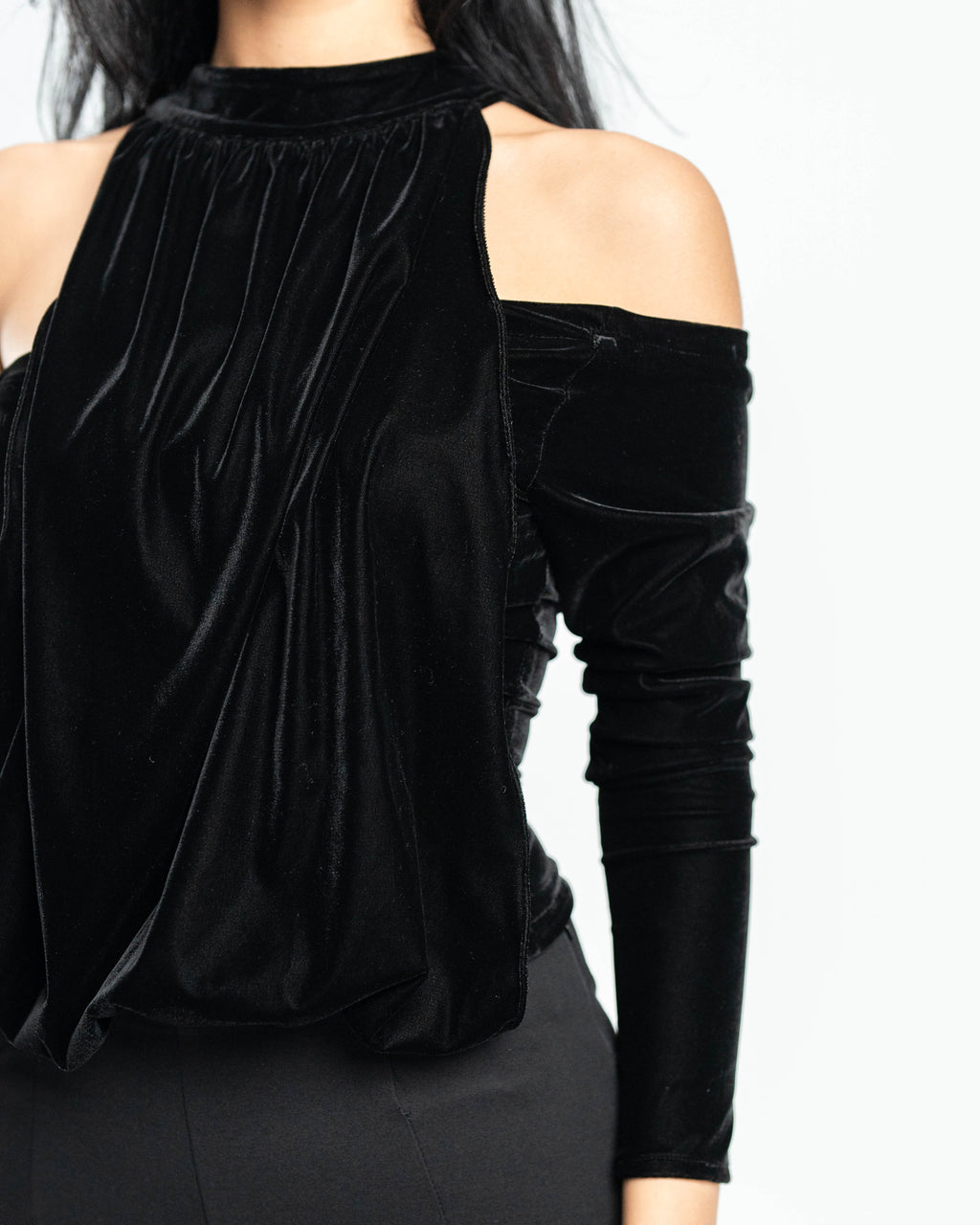Velvet Cut-Out Top