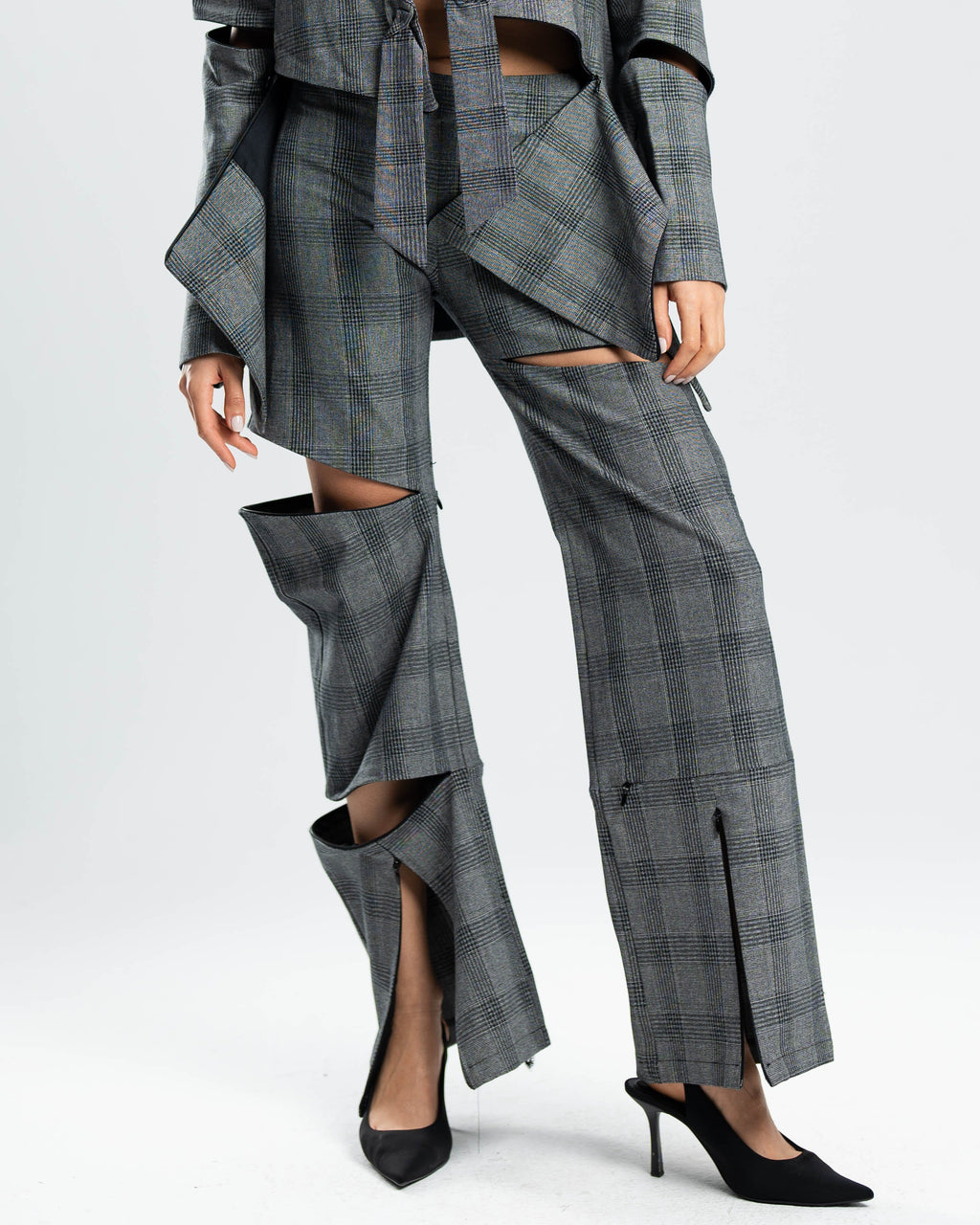 Fracture Pants in Grey Prince of Wales Check