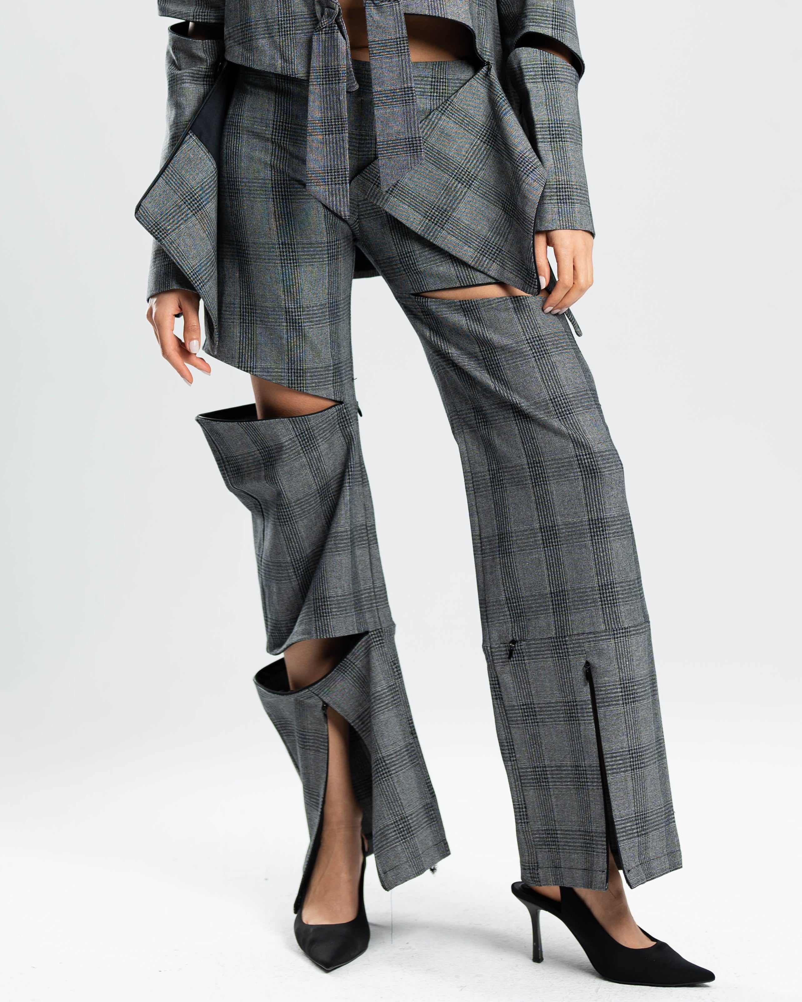 Fracture Pants in Grey Prince of Wales Check