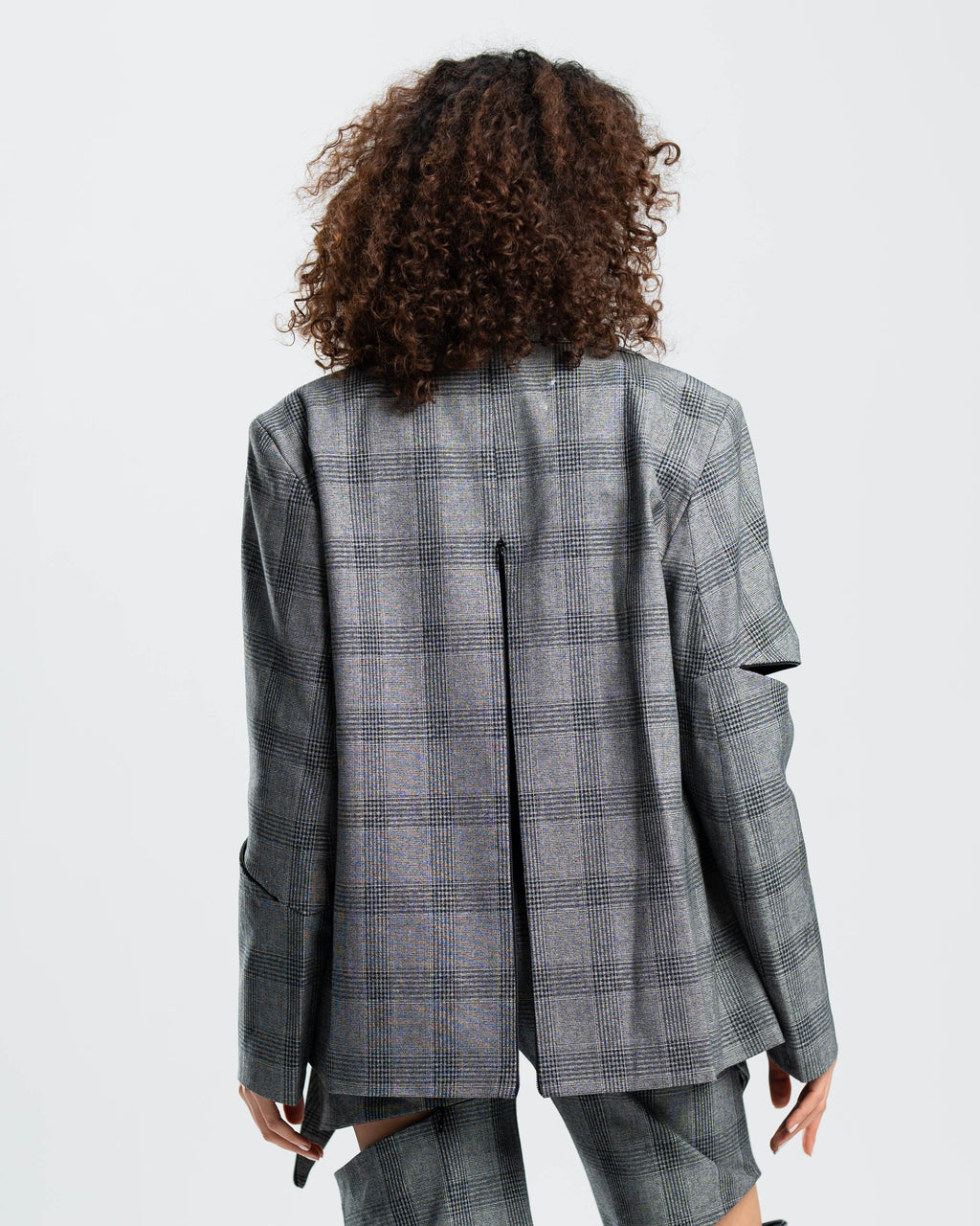 Fracture Blazer in Grey Prince of Wales Check