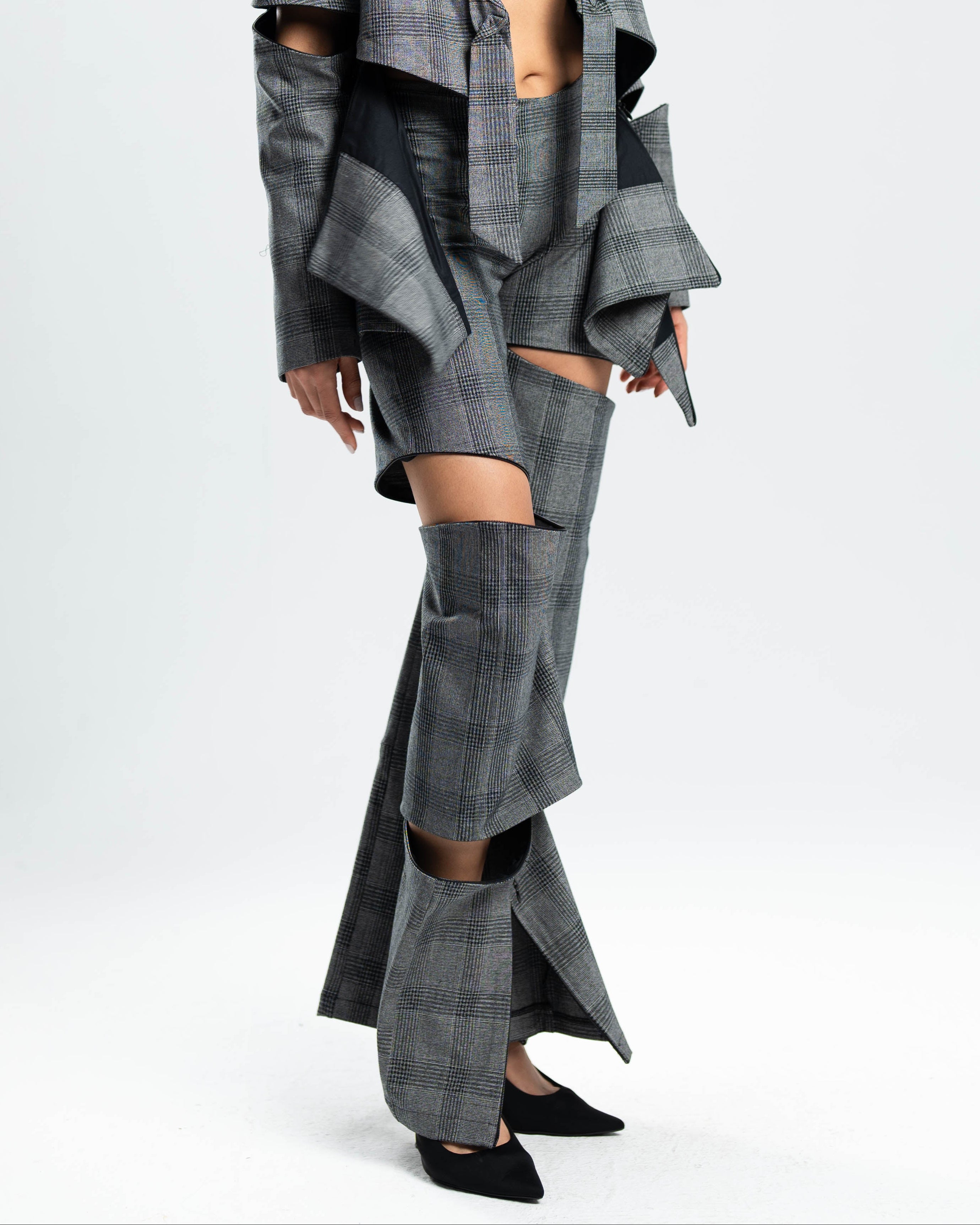 Fracture Pants in Grey Prince of Wales Check