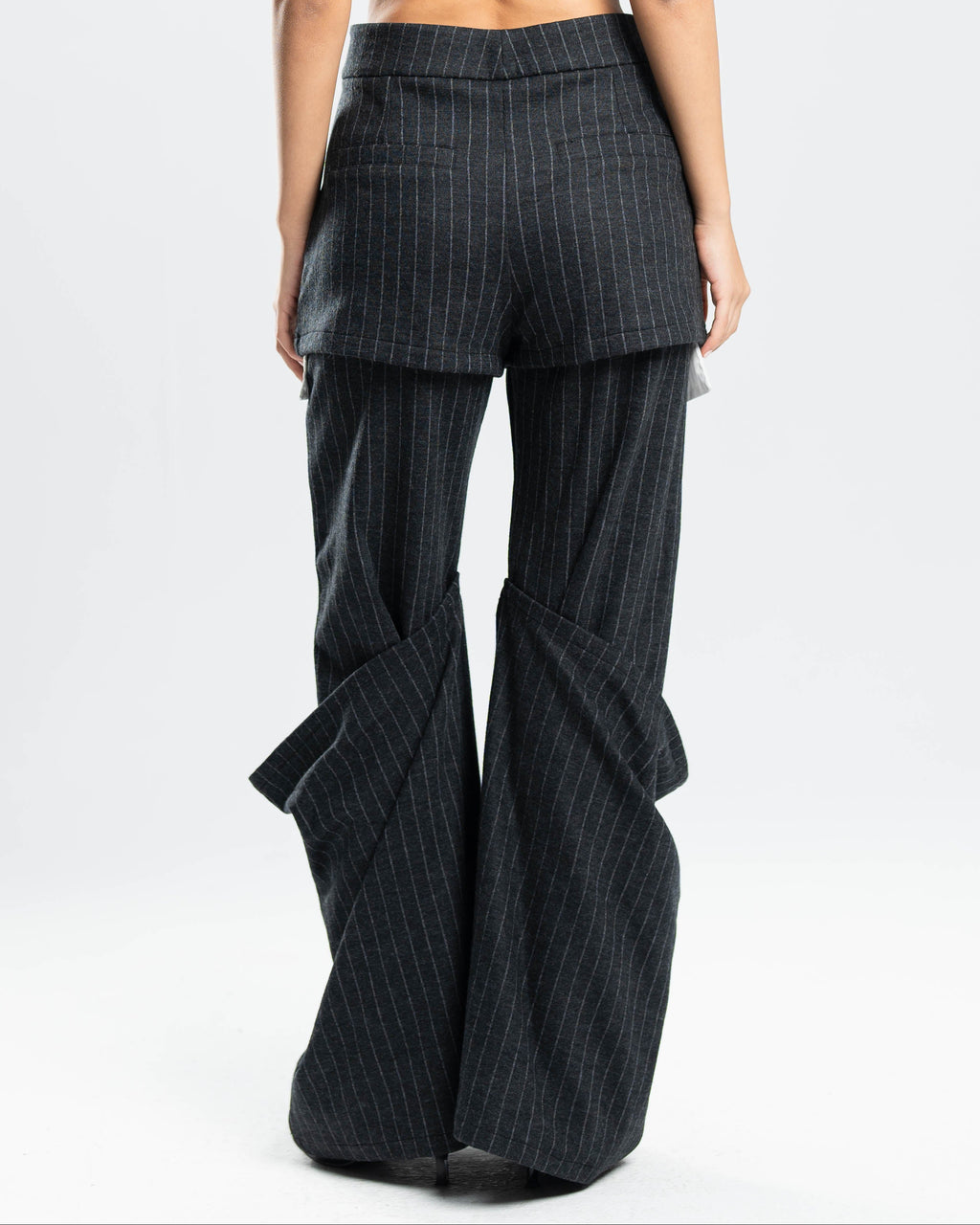 Layer Pants in Pinstripe Wool Blend