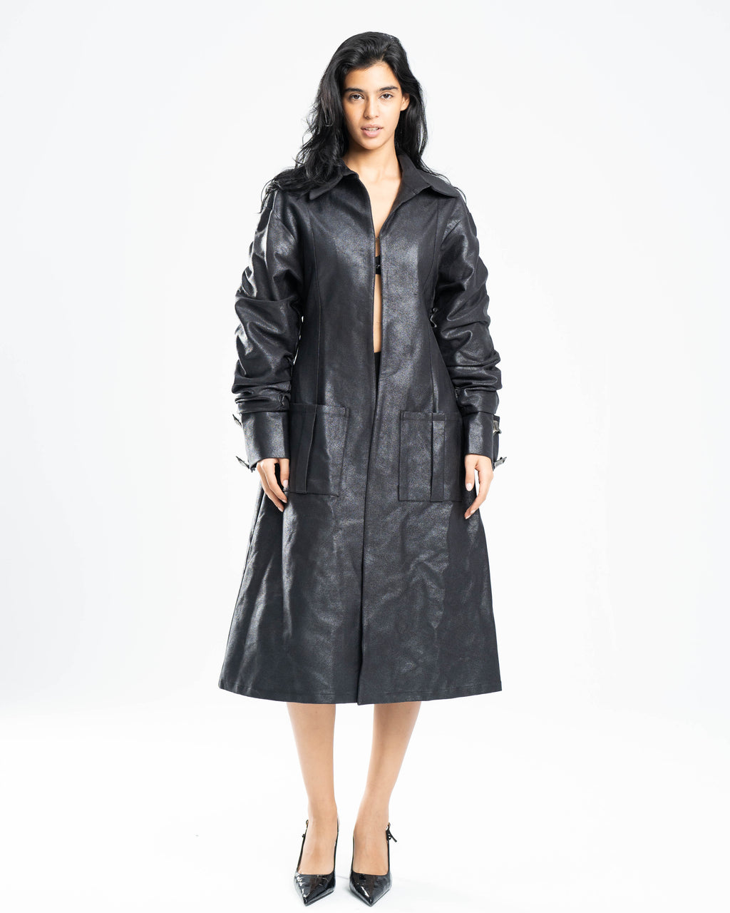 Lunaris Structured Leather Coat