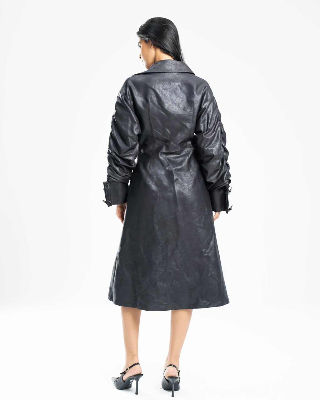 Lunaris Structured Leather Coat