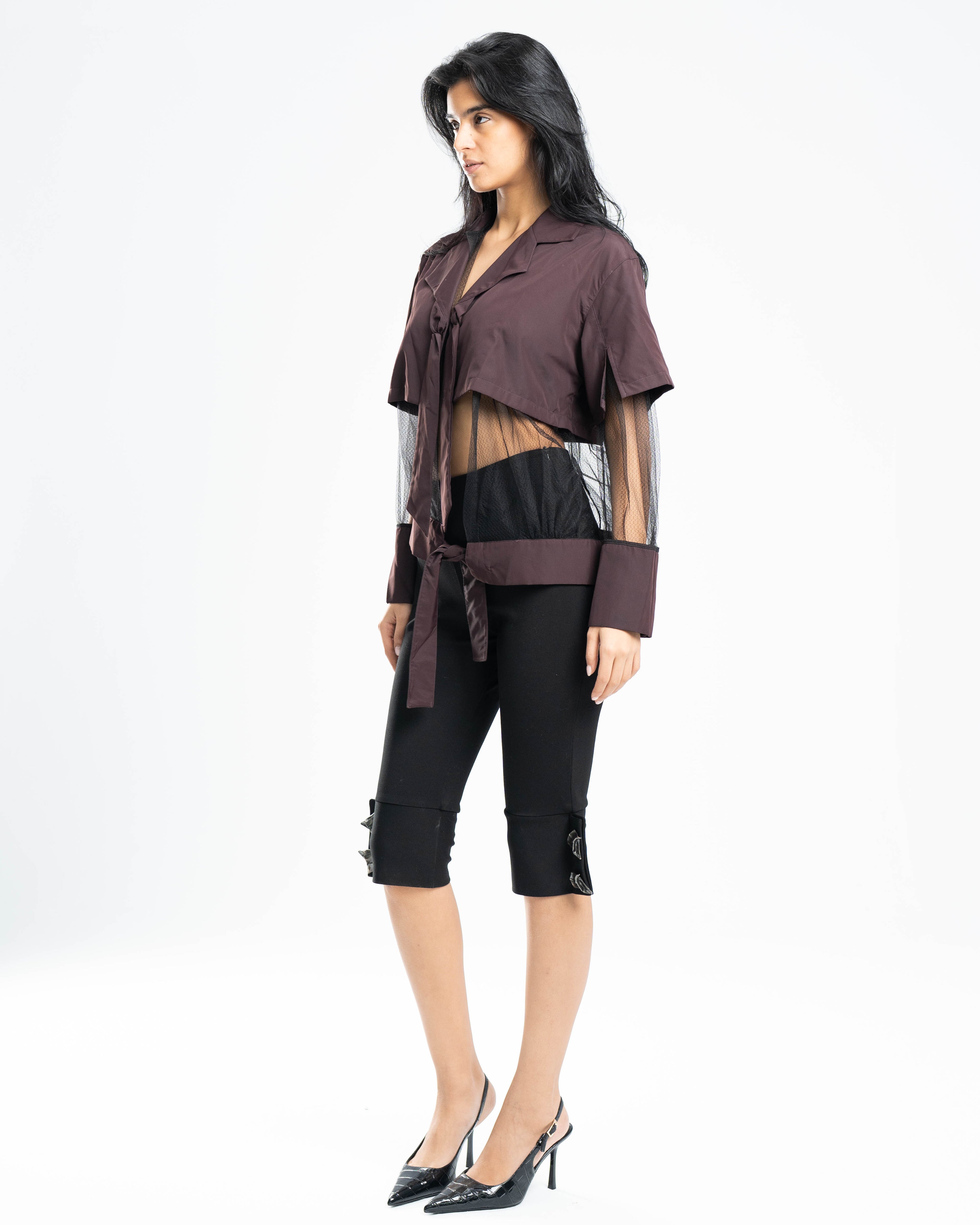 Mesh-Layered Shirt