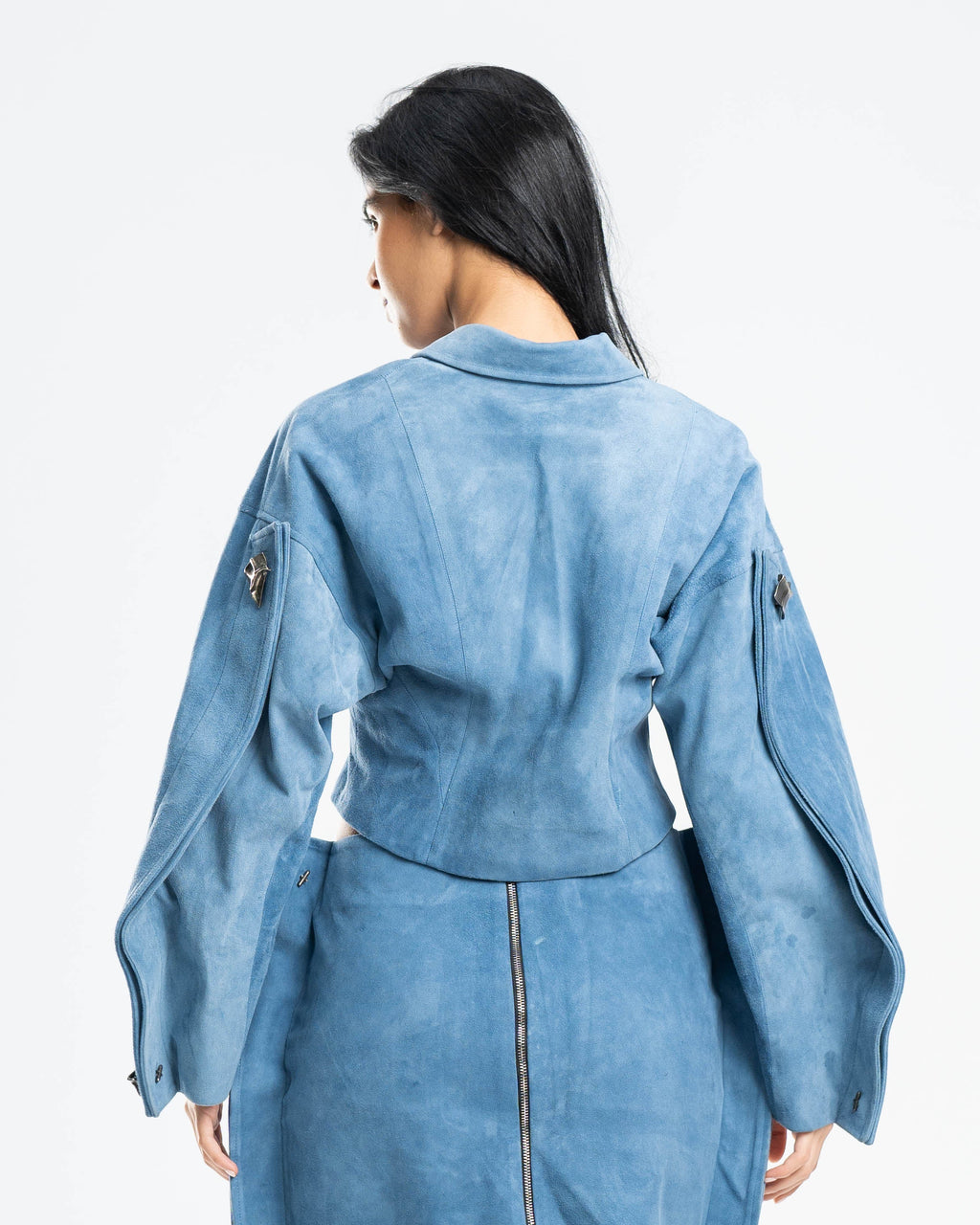 Trace Jacket in Sky Suede