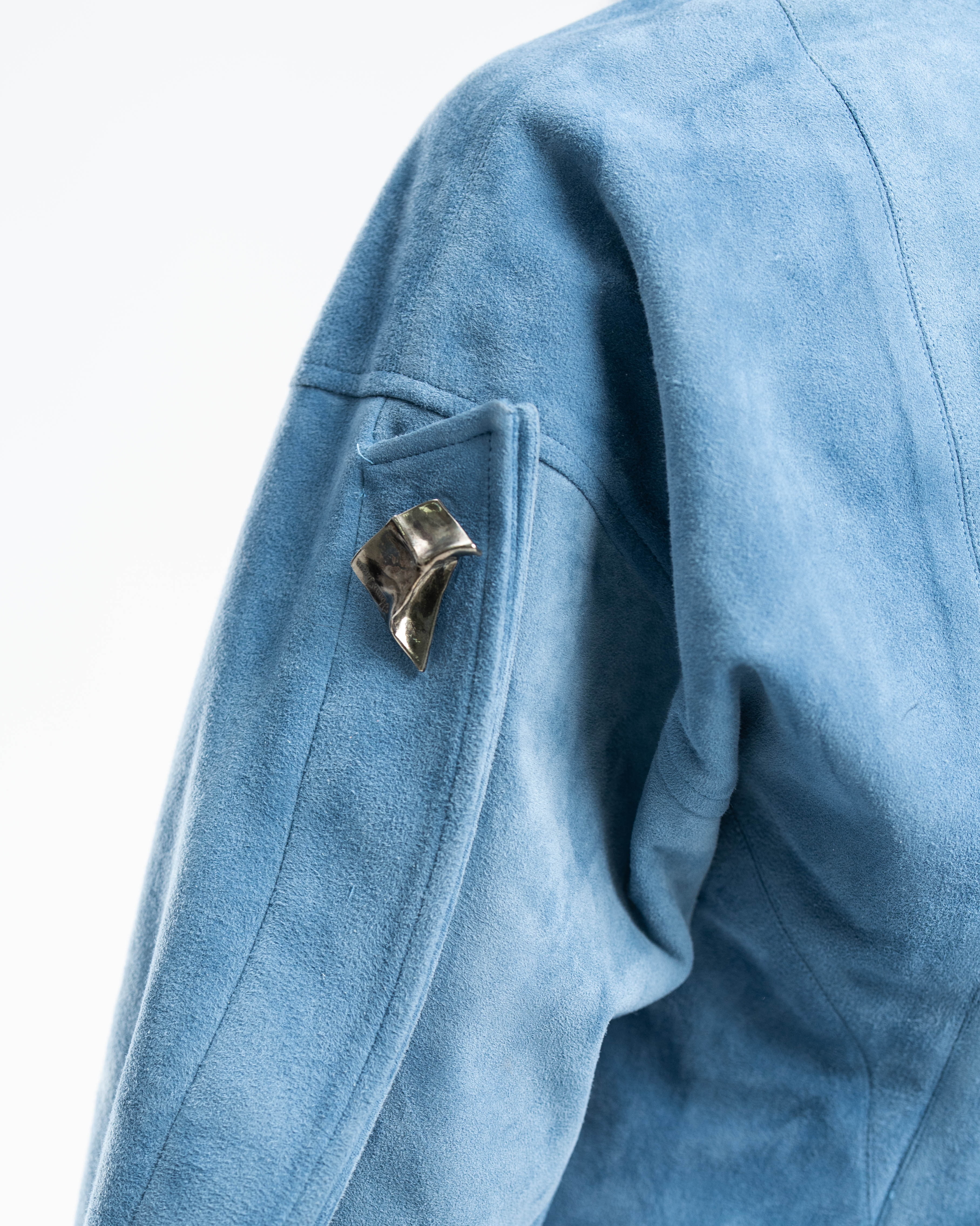 Trace Jacket in Sky Suede